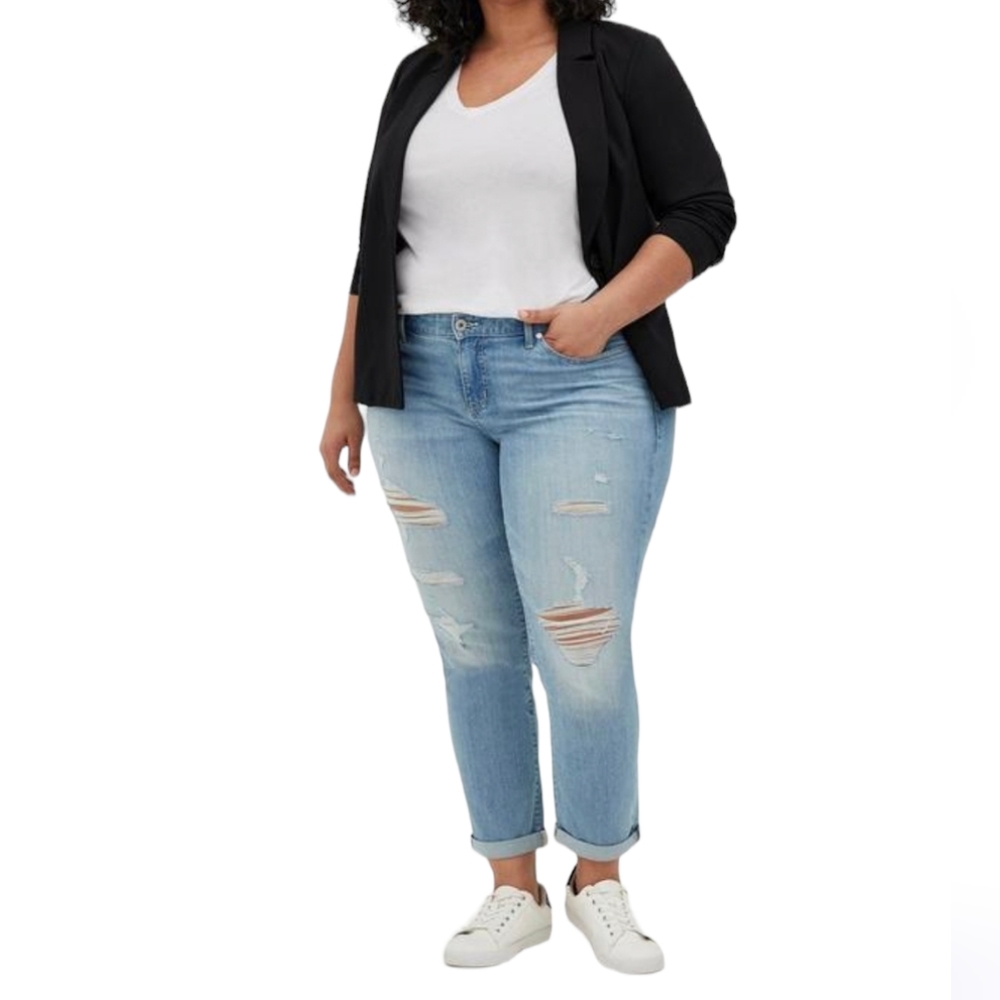 TORRID BOYFRIEND STRAIGHT JEAN - VINTAGE STRETCH Size 24 R